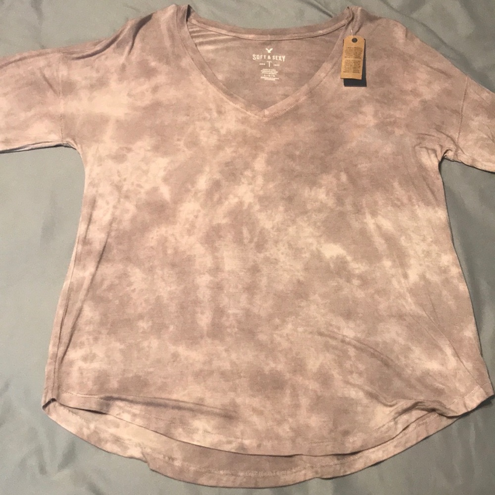 American Eagle Tie Dyed Long Sleeve Shirt